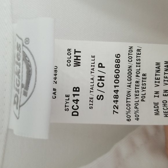 Small unisex white long sleeve chef coat - Picture 5 of 5